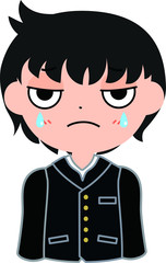 やんちゃな男子生徒　泣く
