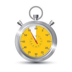 Realistic image of a sports stopwatch. Symbol competition