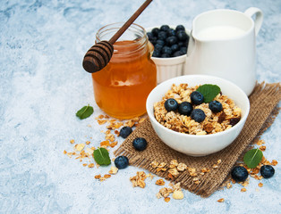 Bowl with granola
