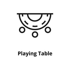 Playing table line icon