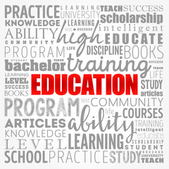 EDUCATION word cloud collage, concept background