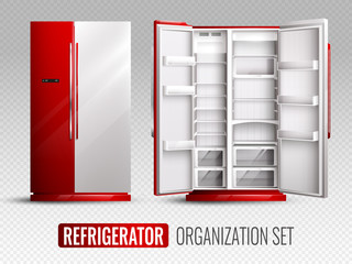 Refrigerator Organization On Transparent Background