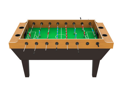 Foosball Soccer Table Game Isolated