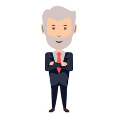 cartoon businessman icon