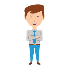 cartoon businessman icon