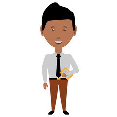 cartoon businessman icon