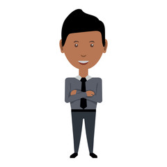 cartoon businessman icon