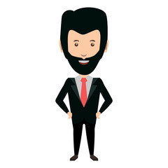 cartoon businessman icon