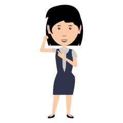 cartoon businesswoman icon