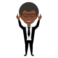 cartoon businessman icon