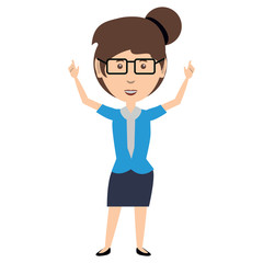 cartoon businesswoman icon