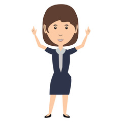 cartoon businesswoman icon