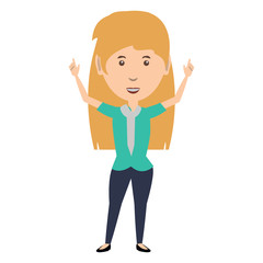 cartoon businesswoman icon