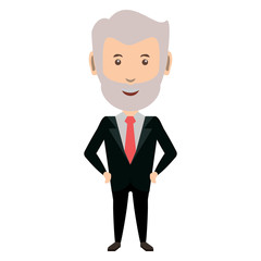 cartoon businessman icon