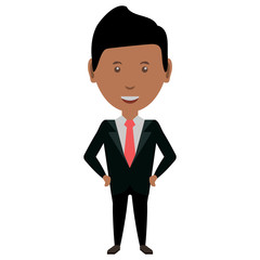 cartoon businessman icon