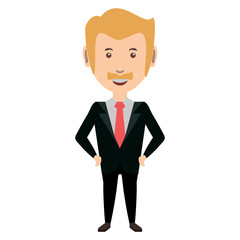 cartoon businessman icon