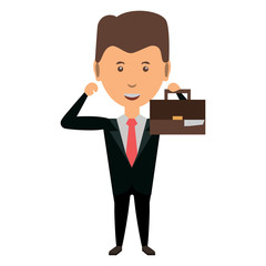 cartoon businessman icon