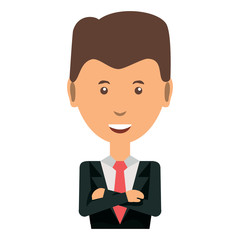 cartoon businessman icon