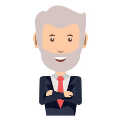 cartoon businessman icon
