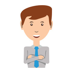cartoon businessman icon