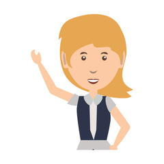 cartoon businesswoman icon