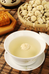A cup of chrysanthemum tea