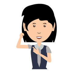 cartoon businesswoman icon