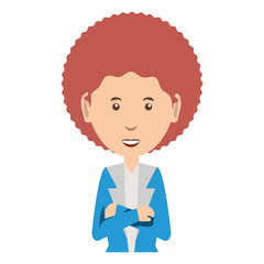 cartoon businesswoman icon