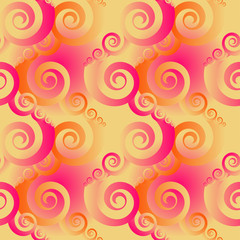 spiral waves seamless tile in pink shades