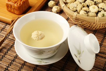 A cup of chrysanthemum tea