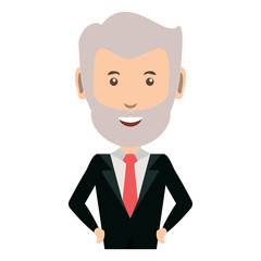 cartoon businessman icon