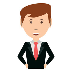 cartoon businessman icon