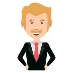 cartoon businessman icon