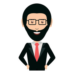 cartoon businessman icon