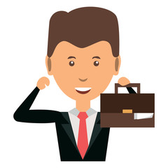Cartoon businessman icon