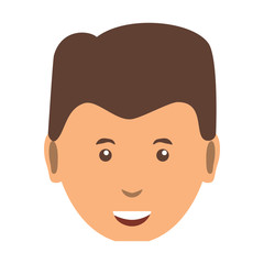 cartoon man face icon