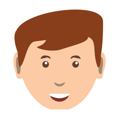 cartoon man face icon