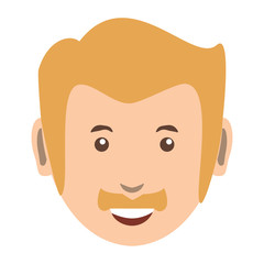 cartoon man face icon