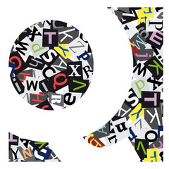 Vector geometric initial letter Q on confused alphabet