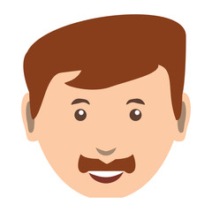 Obraz premium cartoon man face icon