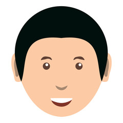 cartoon man face icon