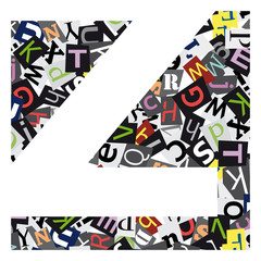Vector geometric initial letter Z on confused alphabet