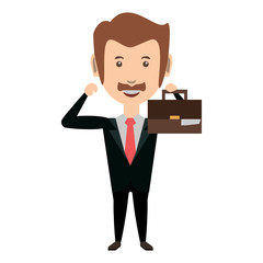 Cartoon businessman icon