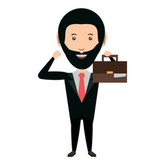 Cartoon businessman icon