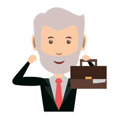 Cartoon businessman icon