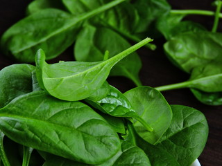 Spinach baby green and juicy