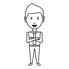 cartoon businessman icon
