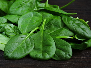 Spinach baby green and juicy