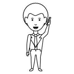 cartoon businessman icon