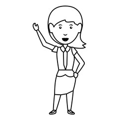 cartoon businesswoman icon